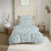 Complete Reversible Duvet Cover Pack for 90 X 190 Cm Bed Agathe Celadon
