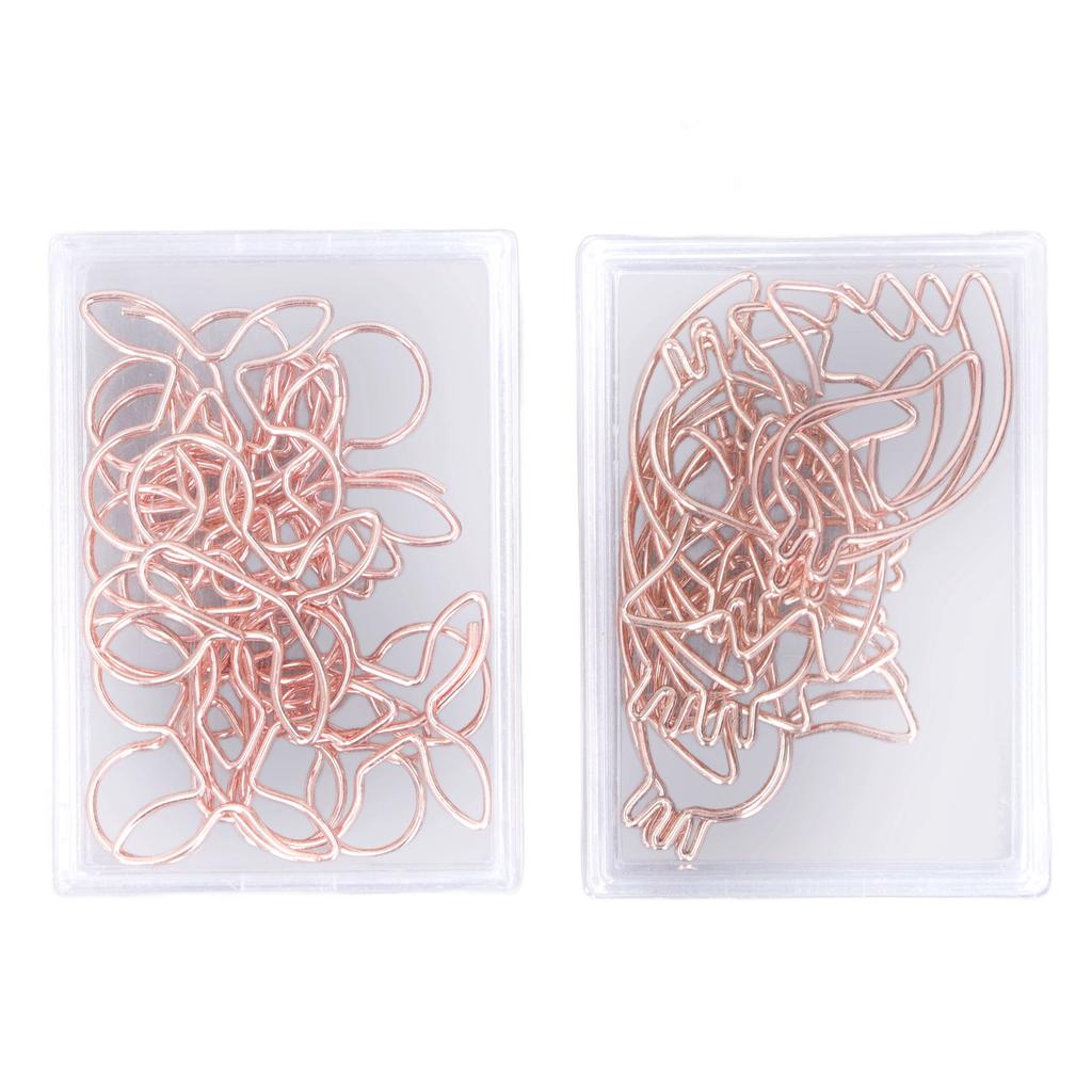 100Pcs Cute Paper Clips Cherry Hummingbird Style Electroplated Metal Gold Color Planner Clips for Home Office Study
