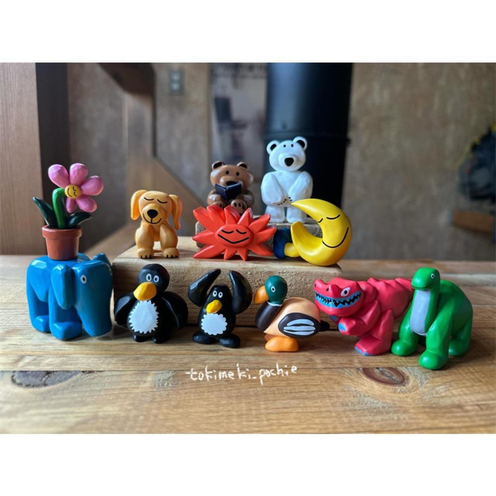 Daisuke Kondo Art Collection Capsule Toy Mascot Figure Bear Moon Dog Dinosaur Statue Desk Decoration Blind Box Gift for Fan