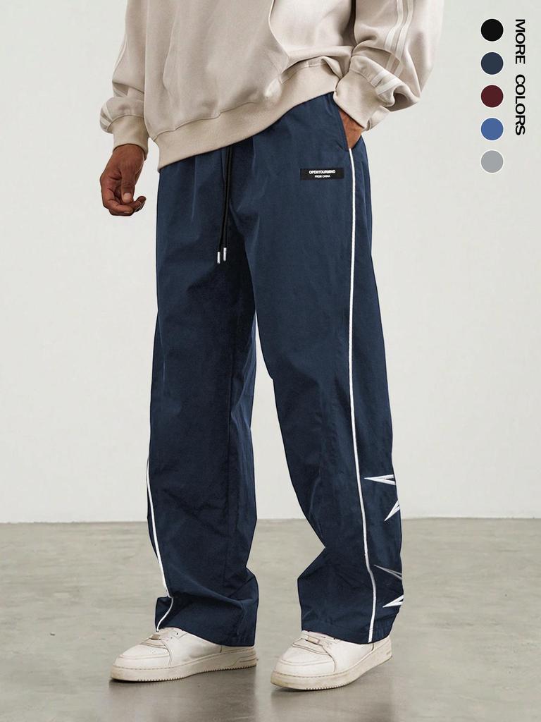 Men's 2025 Retro Embroidered Straight-Leg Pants for Spring/Summer