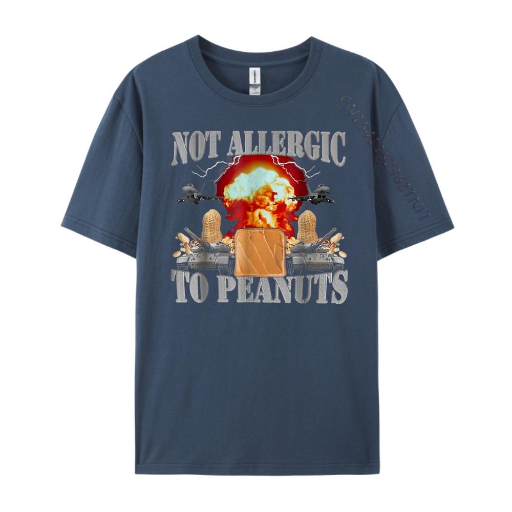 Funny Weird Meme Not Allergic To Peanut Cursed Peanut Butter T Shirts For Men TShirts Valentines Day