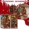 Adult Christmas Book Corner Set, 3D Wooden Cottage Puzzle, Christmas Books, Exquisite Bookshelf Decorations For Any Occasion