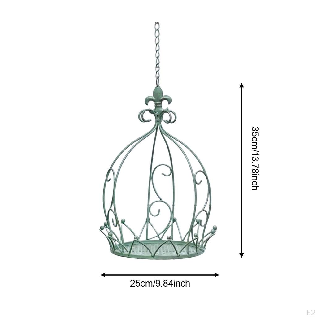 Садовый декор Подвесной держатель для кашпо в форме короны 25x35см Многоцелевые аксессуары Прочный цветок