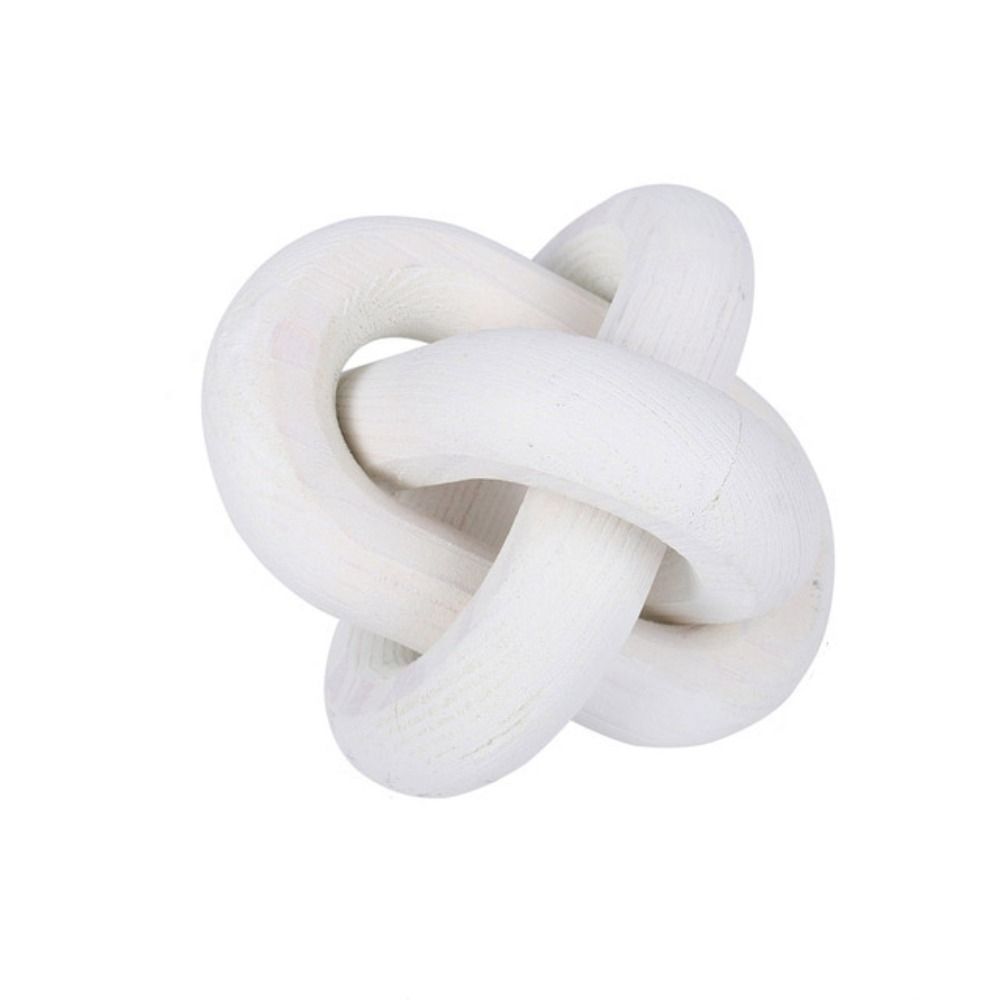 Rustic Design 3-Link Chain Art Craft Wooden Buckle Table Ornament Wooden Chain Ball Wood Knot