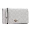 Coach Сумка через плечо Anna 20 с клапаном, холст и кожа, женская, цвет Glacier-White 3036-IMRFF