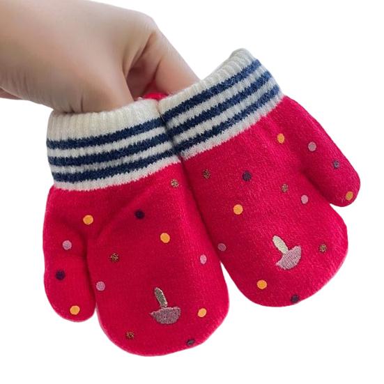 Kids Winter Gloves Cute Cartoon Plush Warm Gloves Fleece-Lined Thickened Windproof Gloves for Boys Girls Outdoor Playing
