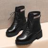 Shoes Support Martin Boots Spring and Autumn Single Fleece Boots Year British Style Fleece Platform Boots