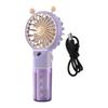 Spray Fan Cartoon Snail Design Silent Motor Mini Handheld Tabletop Fan with Water Mist Cooling USB Rechargeable Handheld Fan