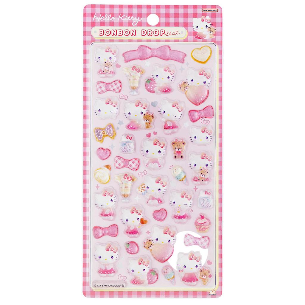 Канцелярские товары Персонаж Sanrio Bonbon Drop Hello S8812101 Sun-Star Наклейки, Стикеры, Китти, Розовый,