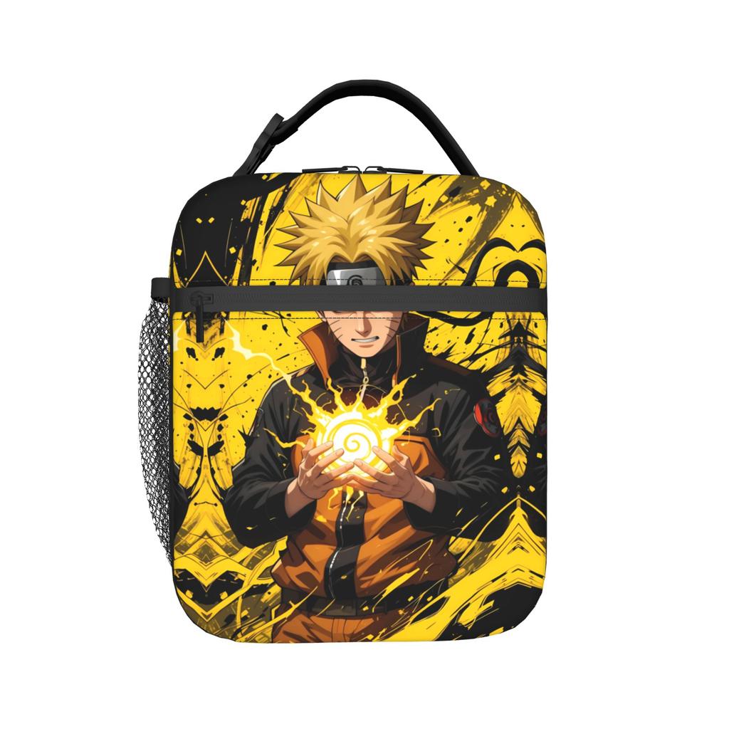 Custom N-Narutoes Uzumaki Insulated Lunch Bags for Work School Anime Leakproof Thermal Cooler Bento Box Unisex