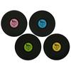 4 подставки для столовых приборов, винтажные виниловые пластинки в стиле ретро, ​​39 см, которые можно стирать.