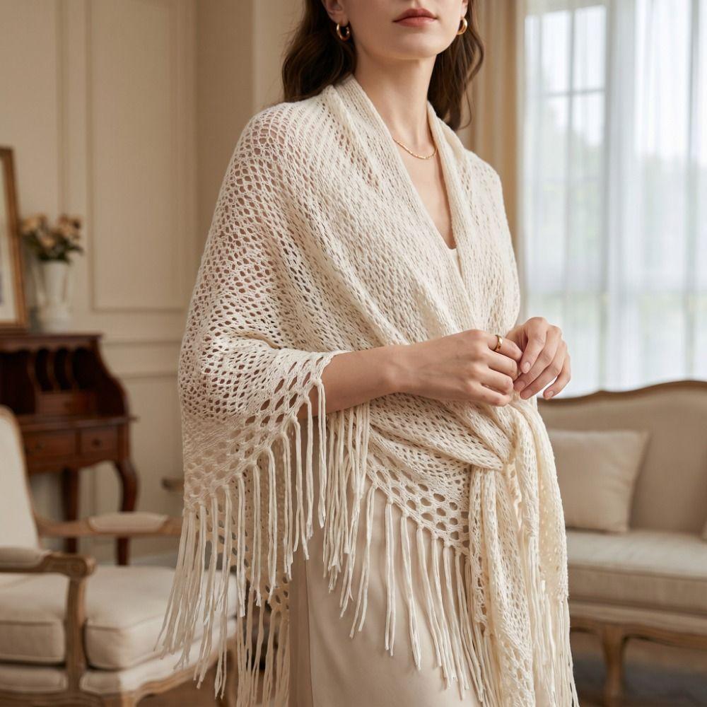 Wraps Tassels Shawl Cloak Hollow Out Scarves Retro Waistband Summer
