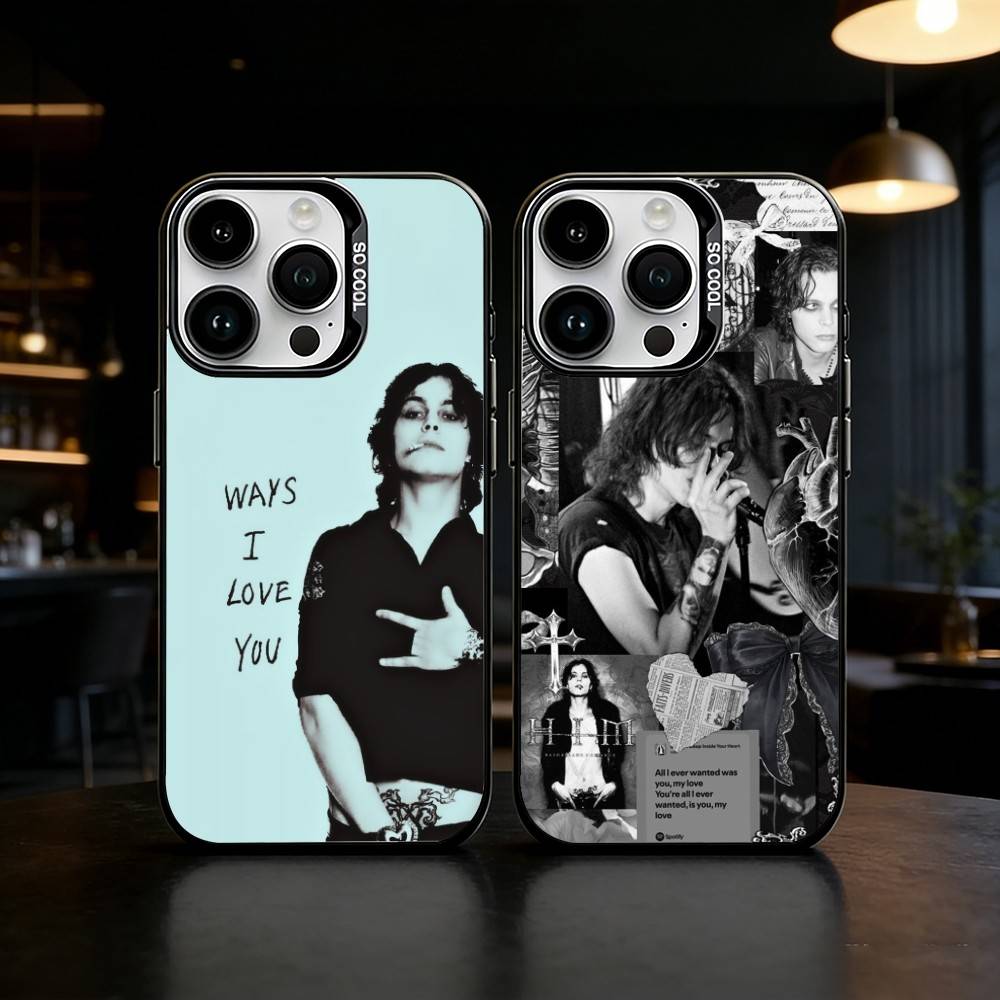 V-Ville H-HIM V-Valo Emery Чехол для телефона для iPhone 17,16,15,14,13,12,11,Pro Max,Plus Конфетный Серебристый Чехол