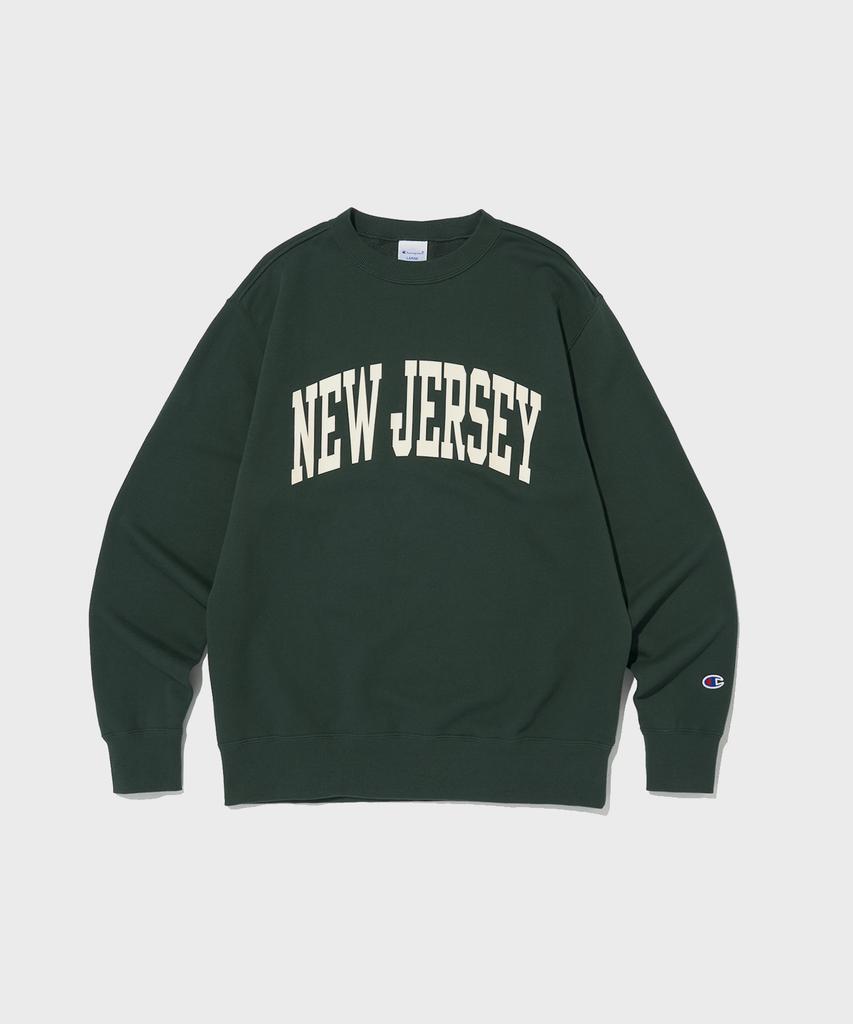 Champion Свитшот с круглым вырезом New Jersey Cvc Темно-зеленый