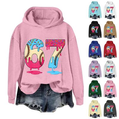Женская модная повседневная толстовка с длинными рукавами, принтом и капюшоном