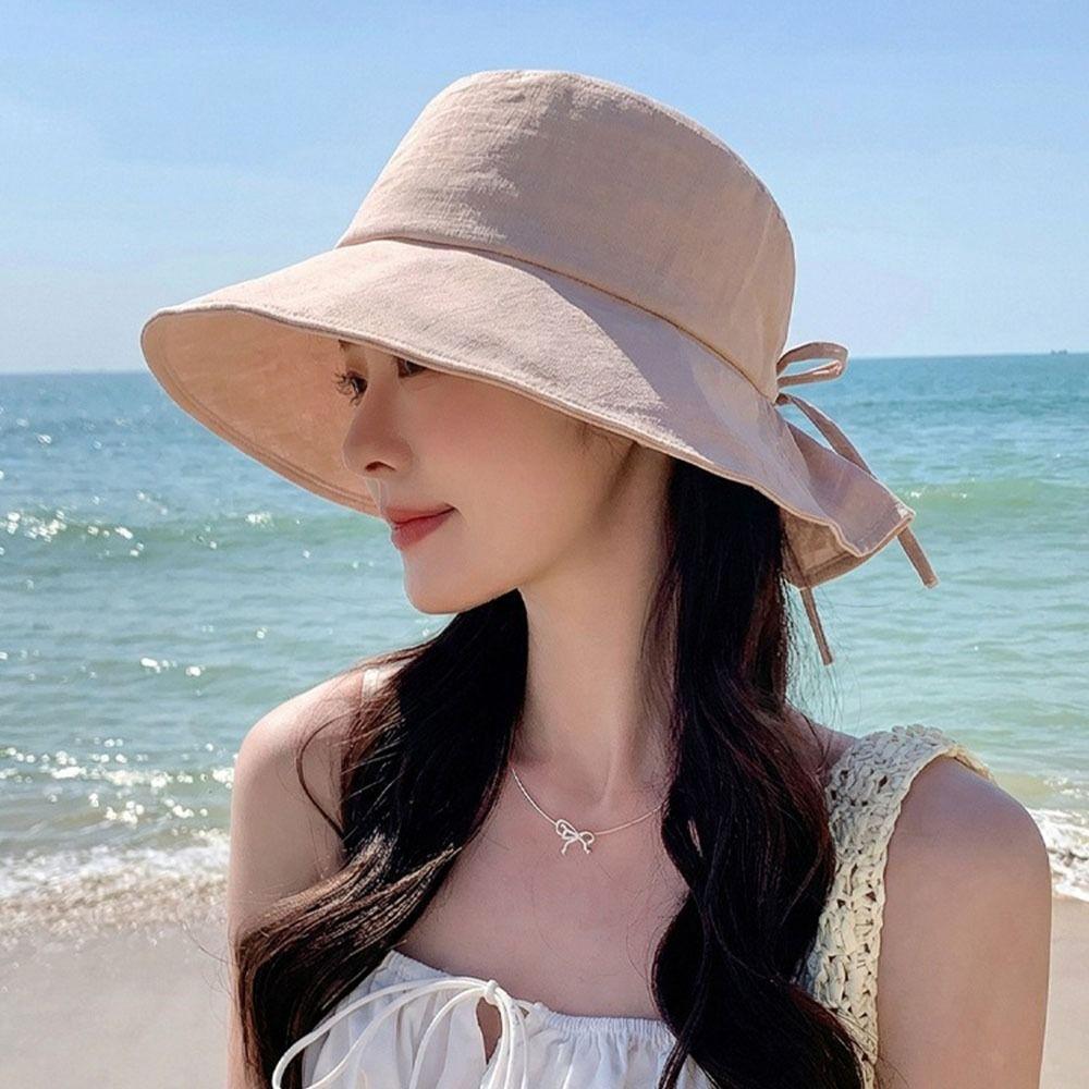 Breathable Summer Sun Hat Wide Brimmed Sunscreen Visor Cap Fashion Women's Bucket Hat Outdoor