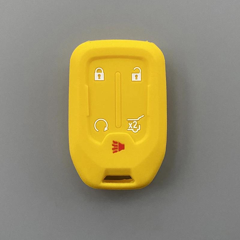 Силиконовый чехол для автомобильного ключа, брелок для Chevrolet Suburban Silverado GMC Terrain Yukon Tahoe Sierra Smart Auto Accessories Key Ring