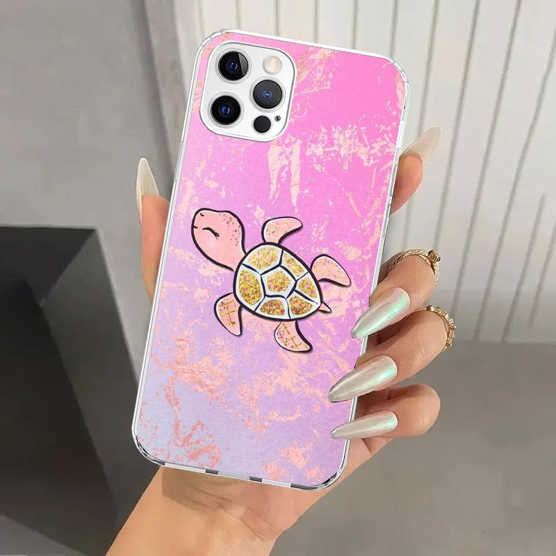 Cartoon Sea Turtle Tortoise Phone Case for Iphone 17 Air 16 15 Plus 14 13 Mini 12 11 Pro Max 16E 7 8 SE 2020 Soft Funda Print Sh