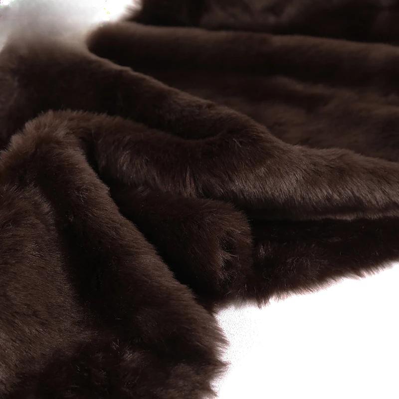 50x180cm Flush Artificial Fur Thickened Imitation Fox Fur Grass Faux Fur Fabric for Counter Decoration Carpet Clothes Scarves