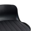 Modern Adjustable Swivel Bar Stools Set of 2, Plastic Backrest & Faux Leather Seat, Gas Lift Height, Metal Base with Footrest, Kitchen Counter