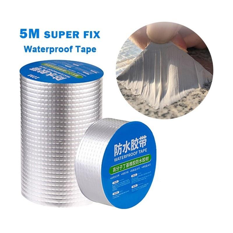 10M Aluminum Foil Butyl Waterproof Tape, High Temperature Resistant Leak Repair Sticker for House Walls and Water Pipes