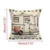 Happy Campers Cushion Covers Letter Pillow Case Camper Pillow Cover for Car