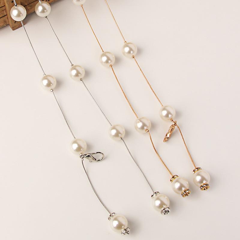 Жемчужная металлическая цепочка на талию для женщин с застежкой-крючком Элегантный модный аксессуар для платьев