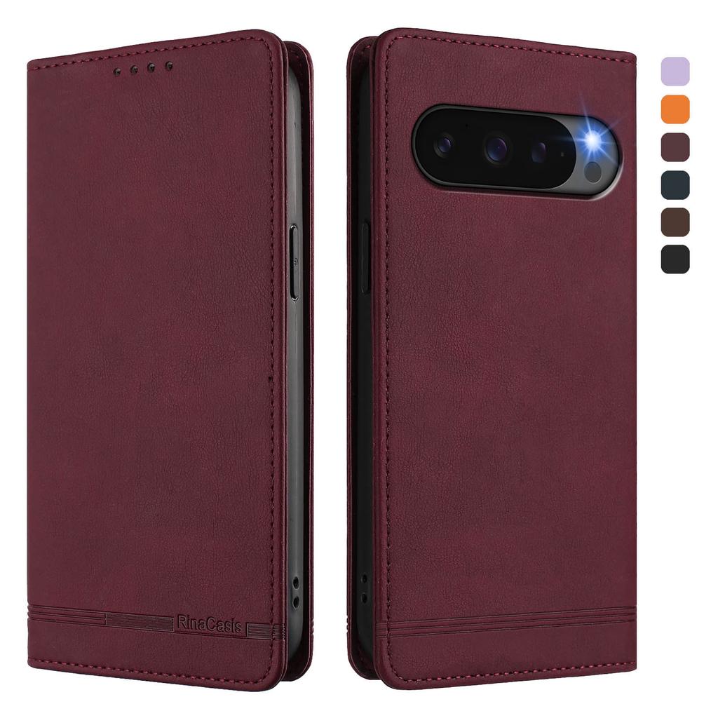Luxury Leather Phone Case On For Coque Google Pixel 10 9 Pro XL 9A 8A 7A 6A 8 7 6 Pro Magnetic Flip Wallet Phone Bag Cover Funda