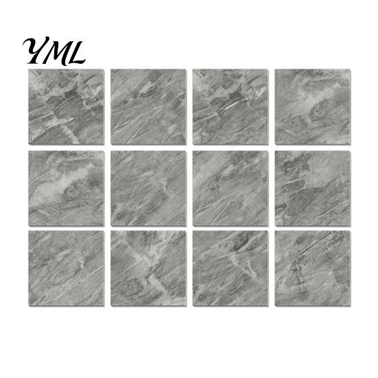 Waterproof Backsplash Decals for Bathroom 12PCS Imitation Marble Pattern Wall Stickers, Self-Adhesive EVA Easy Apply Renovation Sheets Tiles, Scratch