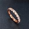 Серебряное кольцо 925 пробы для женщин Блестящий кубический цирконий Изящные женские аксессуары Универсальные ювелирные изделия Подарки