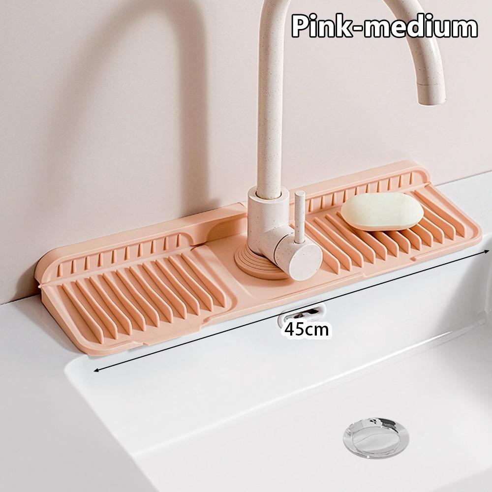 1Pcs Silicone Quick-drying Sink Mat Drying Pad Splash Guard  for Bathroom Kitchen Sink Faucet
