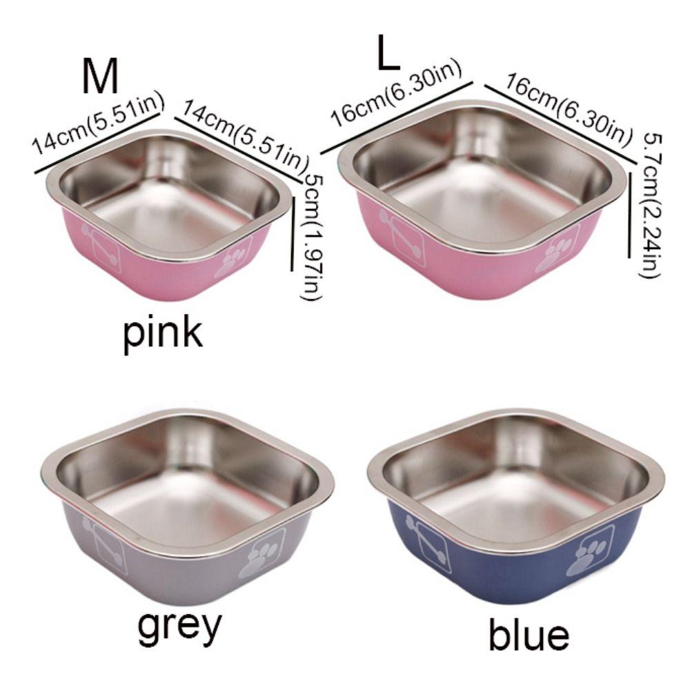Large Capacity Dog Food Water Bowls Rust Resistant Dog Feeding Dish  Indoor
