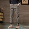 Мужские облегающие прямые брюки - легкий роскошный деловой повседневный стиль, универсальный для весны и осени