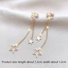 1Pair Fashion Long Tassel Ear Clip Trendy Korean Style Dangle Earring Without Ear Holes For Women Sweet Cute Clip On Ear Jewelry