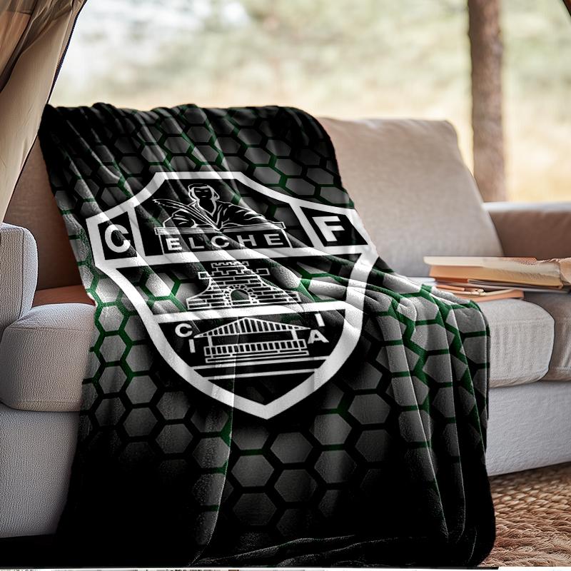 Football Elche Crest Design Blanket Lightweight Ideal Bedding Blanket Perfect for Travel, Camping, Living Rooms, Offices, Sofas, Fan Christmas gift