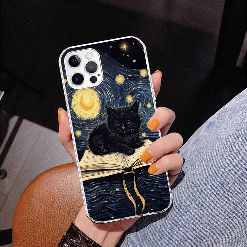 Witch And Cat Colorful Cute Phone Case For iPhone 17 Air 16 Pro Max 16E 15 + 14 Plus 11 12 13 Mini 7 8 SE Gift Print Cover Funda