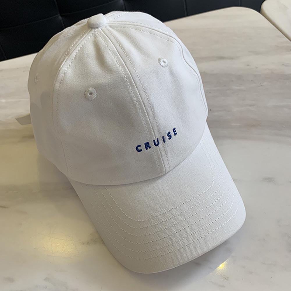 Модная Бейсболка с вышивкой буквы Универсальная Повседневная Мягкий Верх Козырек с изгибом Защита от солнца Бейсболка