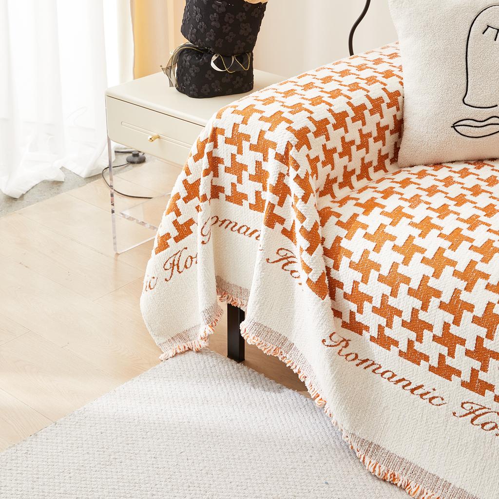 Полотенце для дивана с рисунком «гусиные лапки», универсальное эластичное покрывало для дивана Four Seasons, универсальное цельное полное покрытие, чехол для дивана с защитой от кошачьих царапин