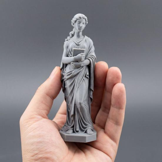 3D-печатная статуэтка богини из греческой мифологии, держащая книгу, скульптура для декора гостиной, домашнего стола, полки