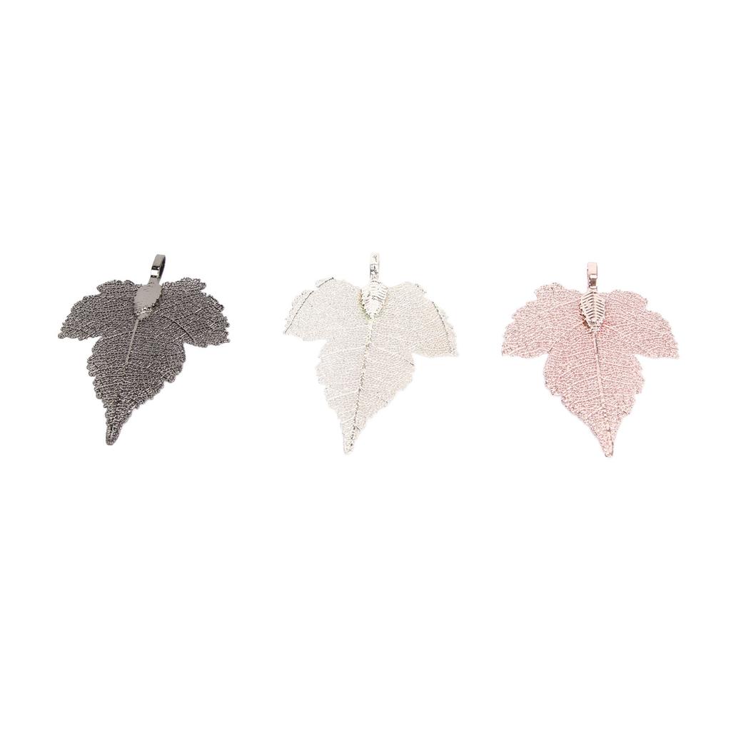 3PCS DIY Leaves Pendants Fashionable Elegant Zinc Alloy Leaf Pendants Accessories for Hairpins Jewelry Making