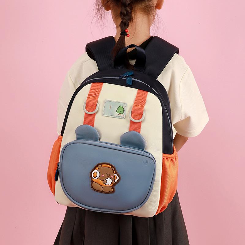 Детский рюкзак с мультяшным рисунком капибары, из нейлона, яркого цвета