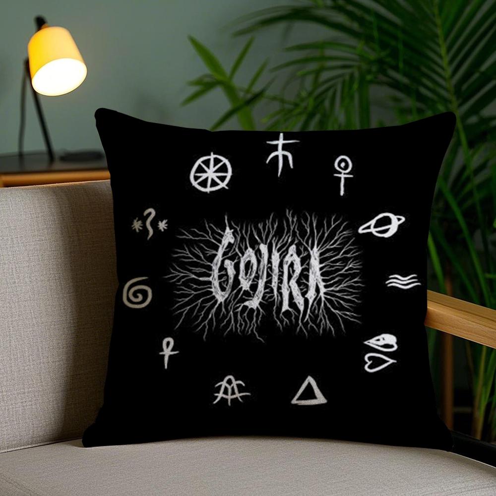 Rock Band G-Gojira Наволочка Плюшевая Ткань Мягкая Двусторонняя Печать Невидимая Молния Подушка для Дивана Домашний Декор