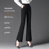 Women's High Waist Stretch Bootcut Pants - Slimming Elastic Waist Casual Wear for Moms