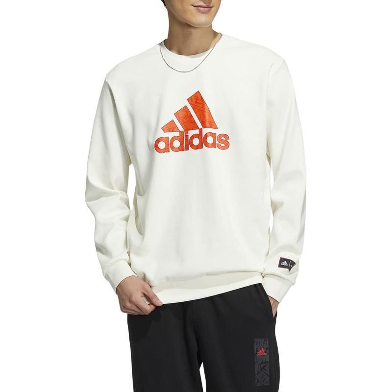 adidas Свитшоты CNY Мужские Белые С Круглым Вырезом Умеренные Обычные HZ3024