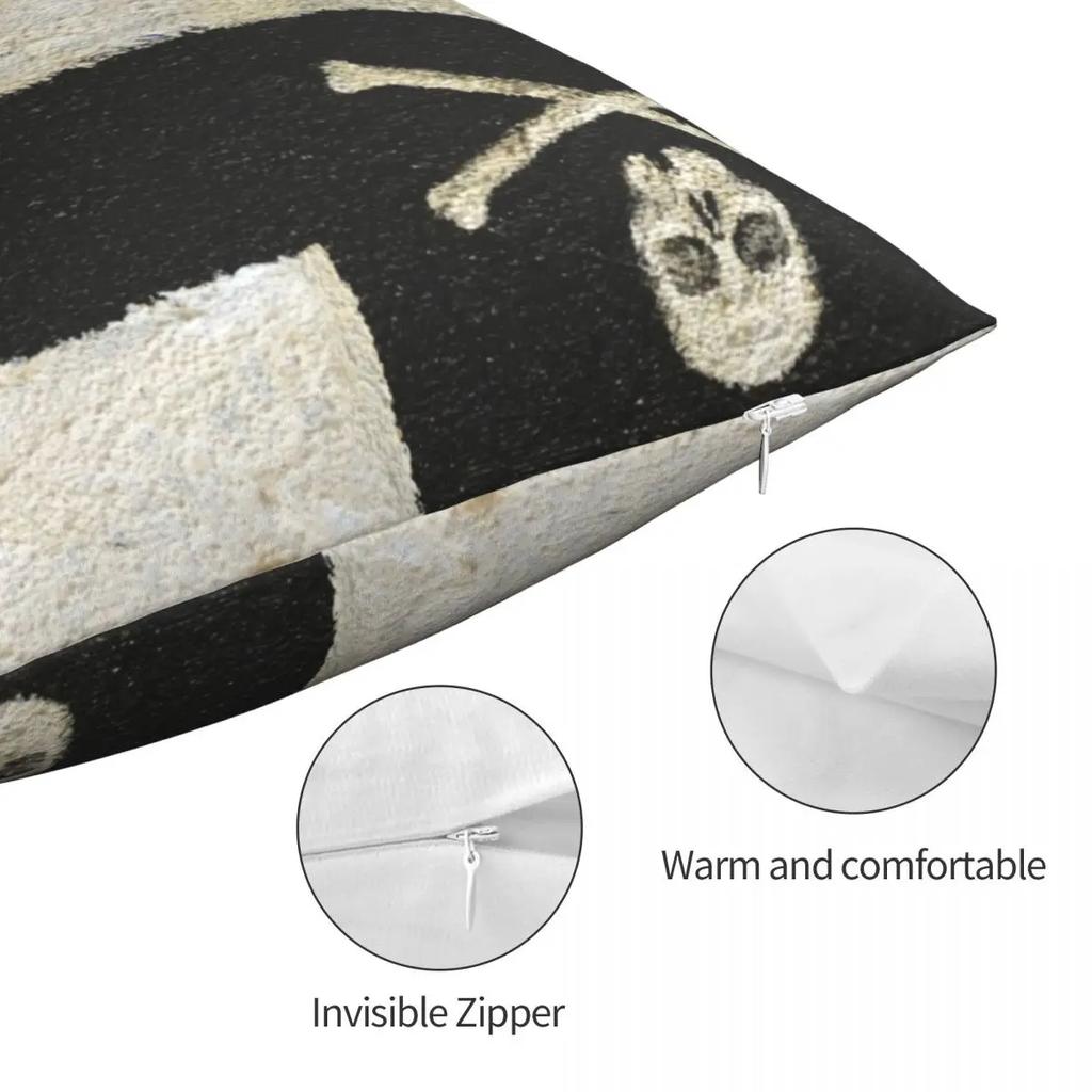 Черепа Пиратский Готический Арт Наволочка Принт Ткань Наволочка Декоративная Наволочка Чехол Домашний На молнии X