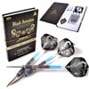 CUESOUL BLACK SCORPION 22g Tungsten Steel Tip Dart Set,Barrel with Blue Titanium Coated Finished(CSBS-C4304)