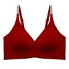 Letter shoulder strap underwear simple anti-sagging small chest gathering underwear adjustment type sexy bra seamless