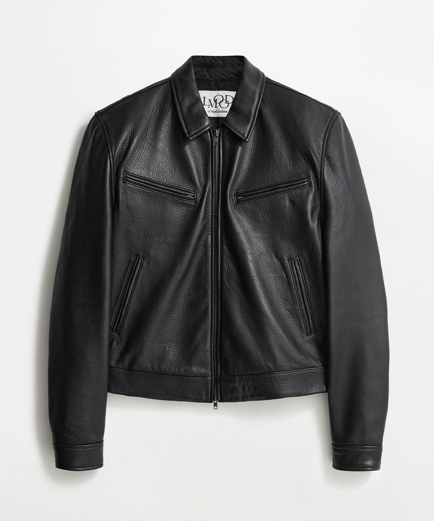 LMOOD Rigel Lambskin Leather Jacket Black