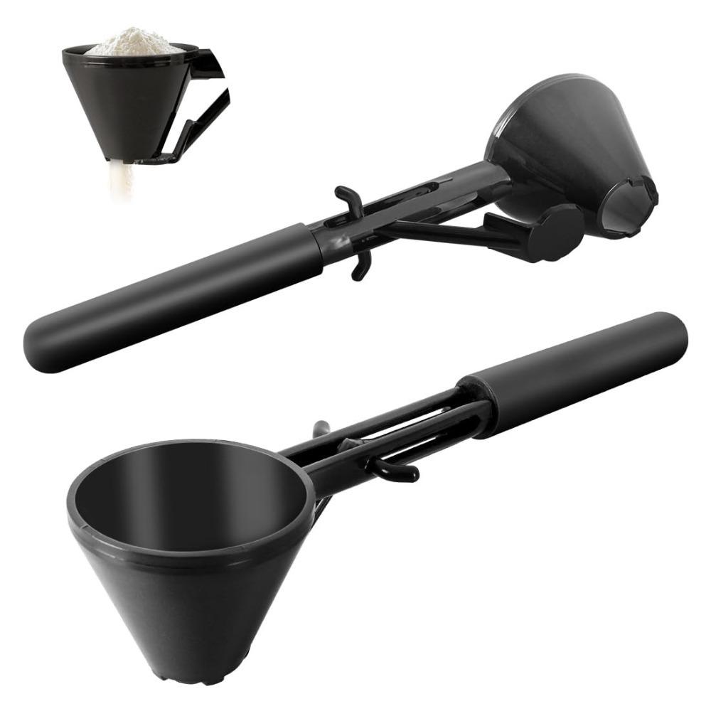 Spill-Proof Coffee Funnel Scoop Reusable Coffee Spoon Kitchen Gadget Measuring Spoon Dried Milk