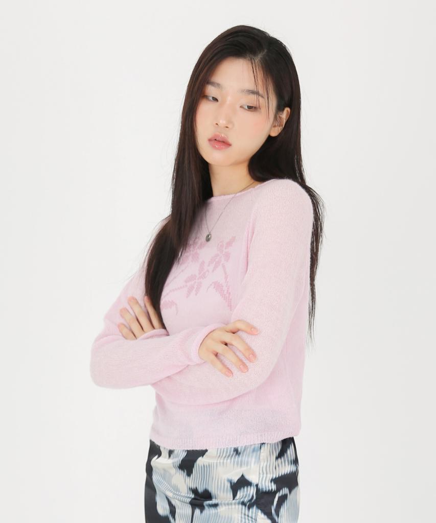 MIMI MONDE Narcissus Print Knit (Pink)